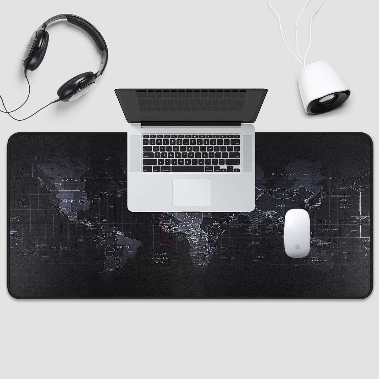 Large Gaming Mouse Map Pad 800×300×2MM (31.50X11.81X0.08 Inch),With Non-Slip Base,Waterproof and Foldable Pad,Desktop Pad Suitable for Gamers,Suitable for Desktop,Office and Home,Black
